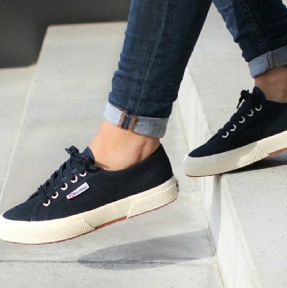 Superga Shoes - Superga Navy Classic Cotu Sneakers